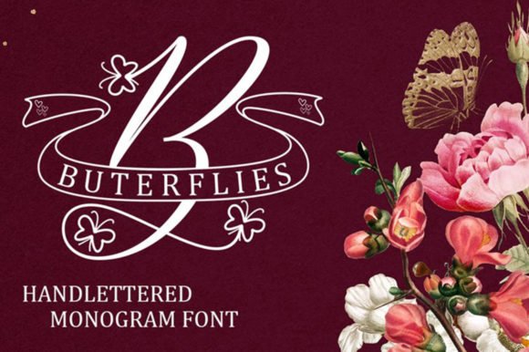 Butterflies Monogram Font - Featured Image