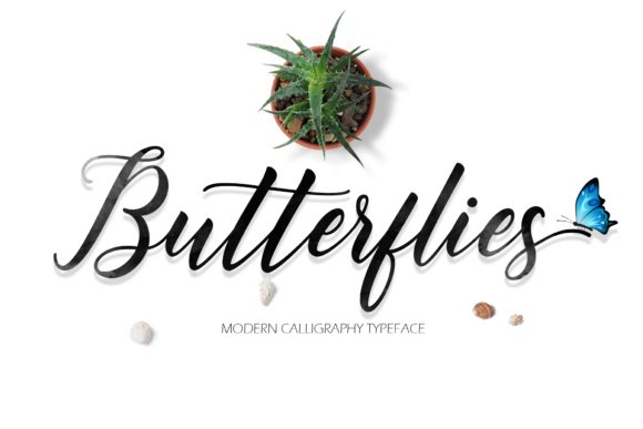 Butterflies Script Font - Featured Image