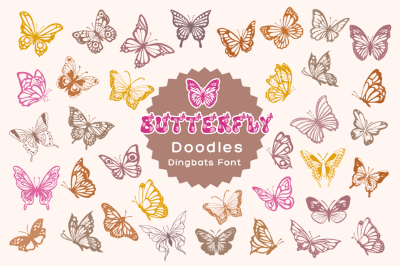 Butterfly Doodles Font - Featured Image