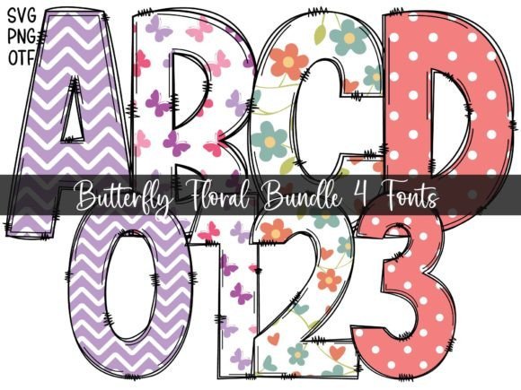 Butterfly Floral Font - Featured Image