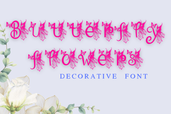 Butterfly Flowers Font - Featured Image