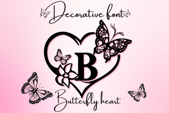 Butterfly Hearts Font - Featured Image