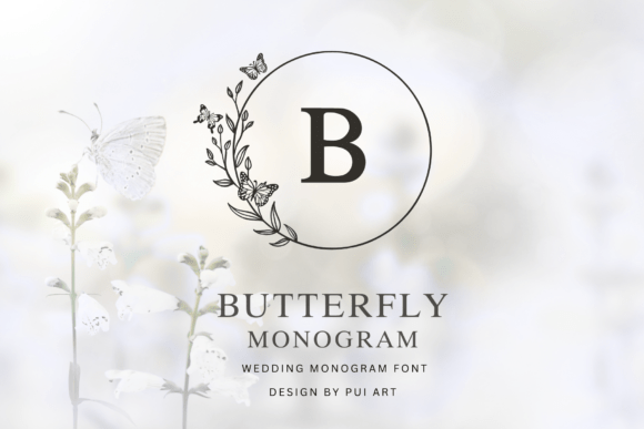 Butterfly Monogram Font - Featured Image