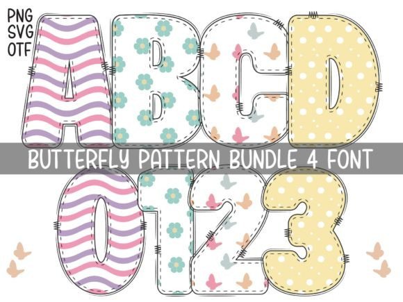 Butterfly Pattern Font - Featured Image