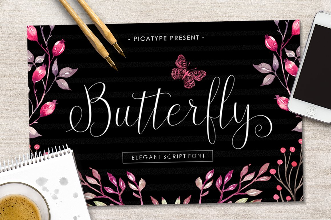 Butterfly Script Font - Featured Image