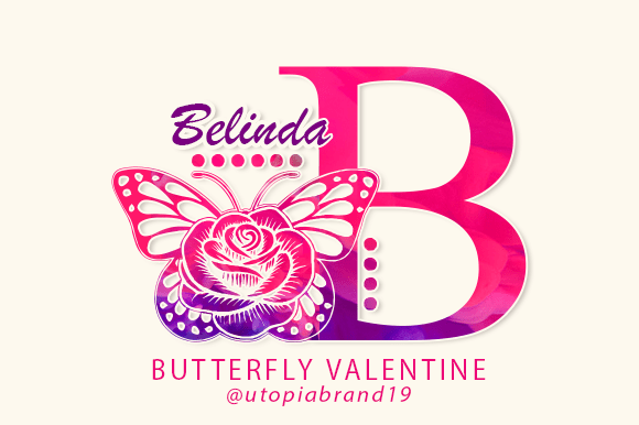 Butterfly Valentine Monogram Font - Featured Image