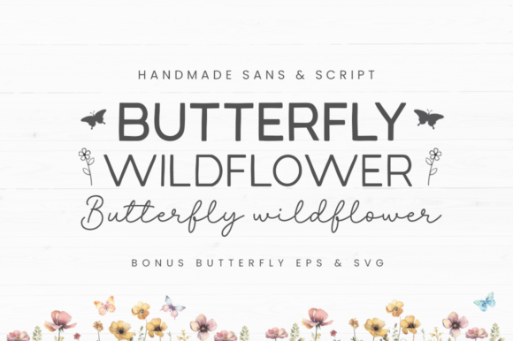 Butterfly Wildflower Font - Featured Image