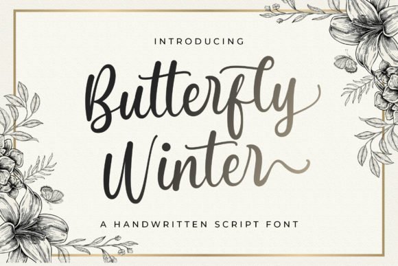 Butterfly Winter Font - Featured Image