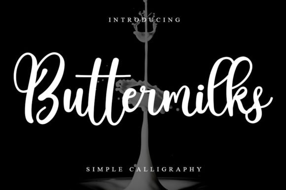 Buttermilks Font - Featured Image