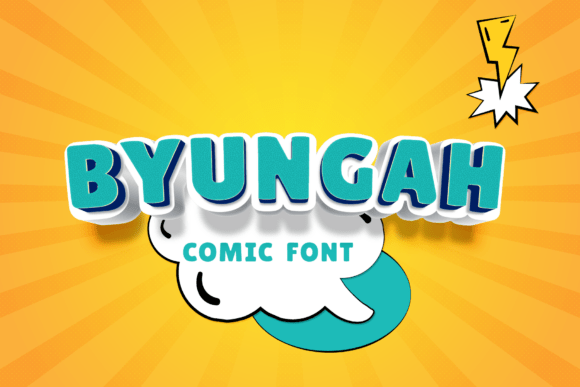 Byungah Comic Display Font - Featured Image
