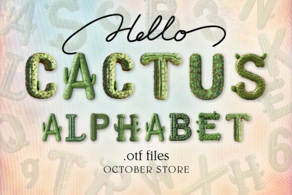 Cactus Alphabet Font - Featured Image