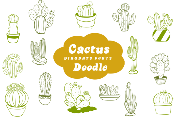 Cactus Doodle Font - Featured Image