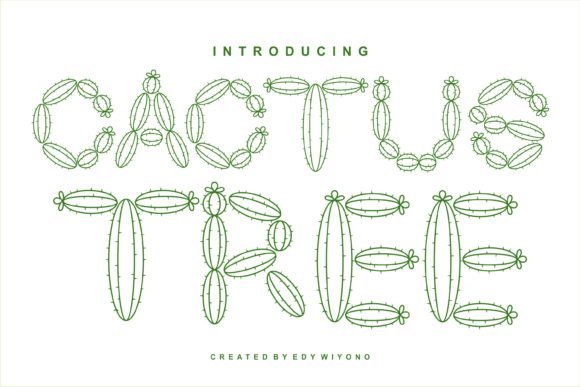 Cactus Tree Font - Featured Image