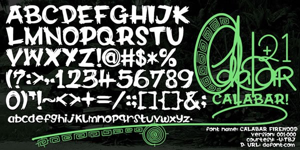 Calabar Firewood Font - Featured Image