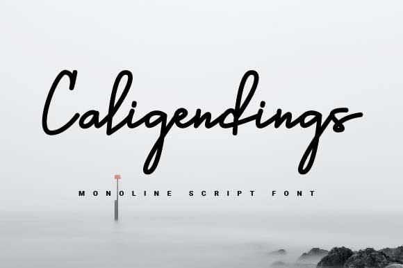 Caligendings Font - Featured Image