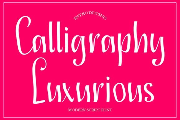 Calligraphy Luxurious Font - Featured Image