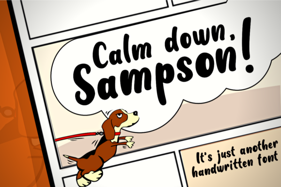 Calm Down Sampson Font - Featured Image