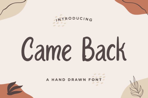 Came Back Font - Featured Image