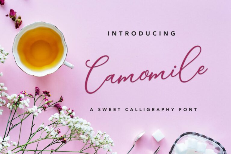 Camomile Script Font - Featured Image