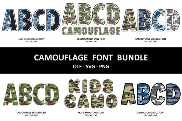 Camouflage Bundle Font - Featured Image