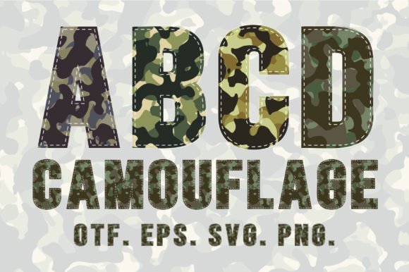 Camouflage Font - Featured Image