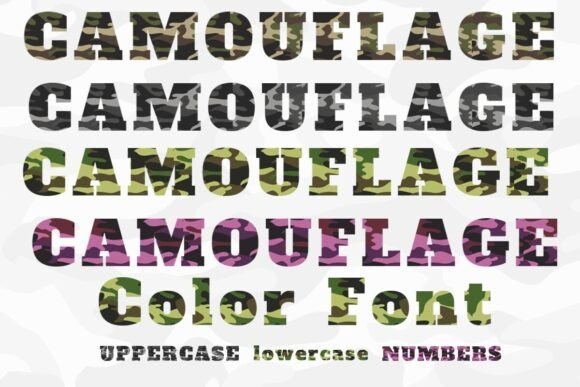 Camouflage Font - Featured Image
