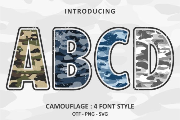 Camouflage Font - Featured Image