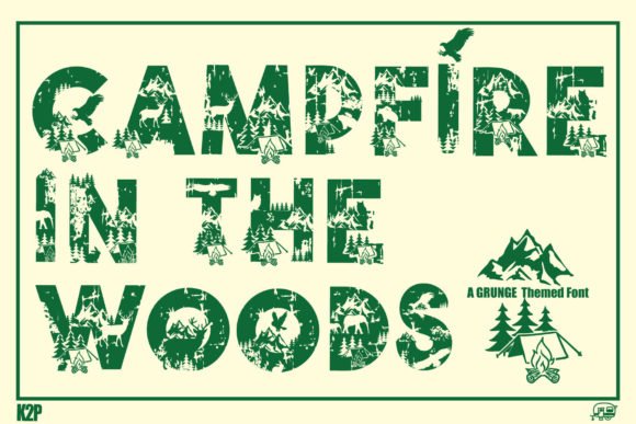 Campfire in the Woods Font - Featured Image