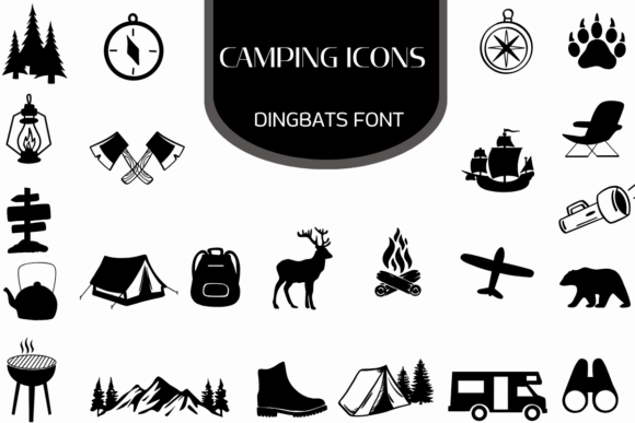 Camping Icons Font - Featured Image