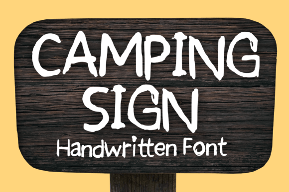Camping Sign Font - Featured Image