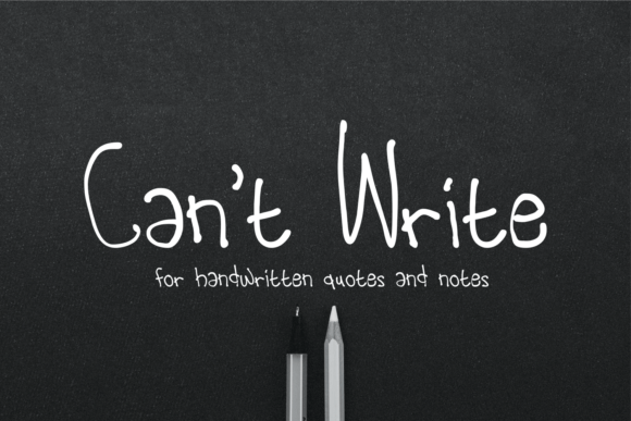 Can't Write Font - Featured Image