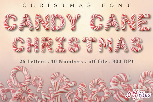 Candy Cane Christmas Font - Featured Image