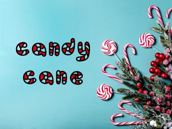 Candy Cane Font - Featured Image