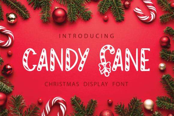 Candy Cane Font - Featured Image