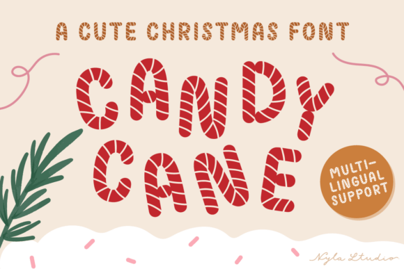 Candy Cane Font - Featured Image