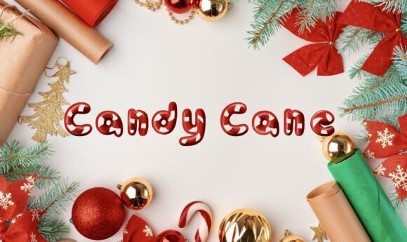 Candy Cane Font - Featured Image