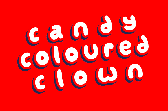 Candy Coloured Clown Font - Featured Image