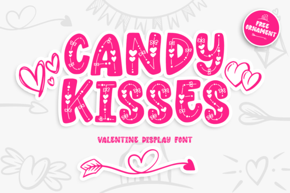 Candy Kisses Valentine Font - Featured Image