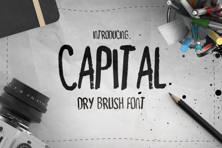 Capital Dry Brush Font - Featured Image