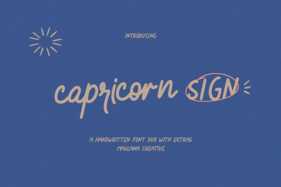 Capricorn Sign Font - Featured Image