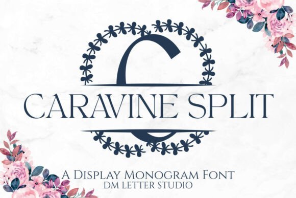 Caravine Split Monogram Font - Featured Image