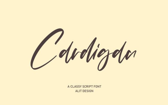 Cardigan Font - Featured Image