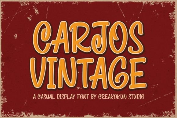 Carjos Vintage Font - Featured Image