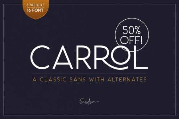 Carrol Family Font - Featured Image