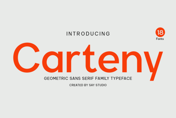 Carteny - Geometric Sans Family Font - Featured Image