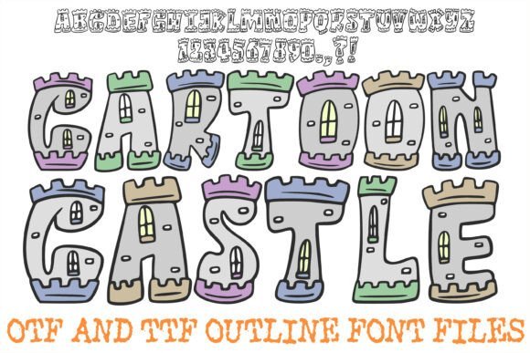 Cartoon Castle History Medieval Letters Font - Featured Image
