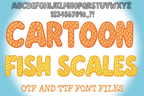Cartoon Fish Scales Font - Featured Image