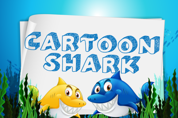 Cartoon Shark Font - Featured Image