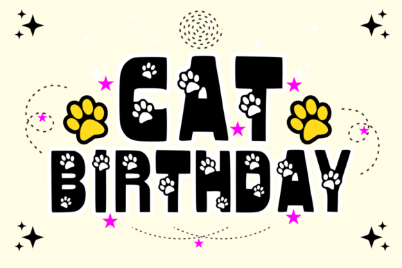 Cat Birthday Font - Featured Image
