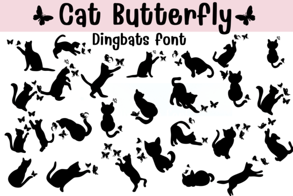 Cat Butterfly Font - Featured Image